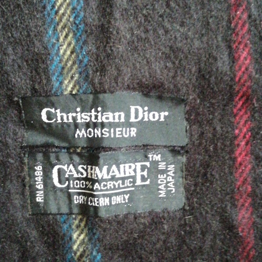Christian Dior Monsieur  Plaid Scarf  Merino